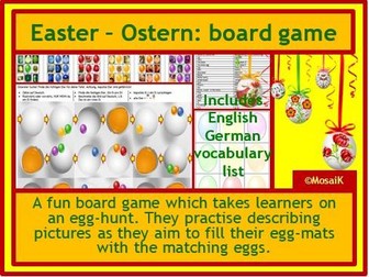 German Easter Ostern egg hunt - board game