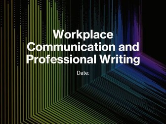 World of Work- Unit during Work Experience