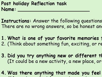 pastoral tutor check in reflection task