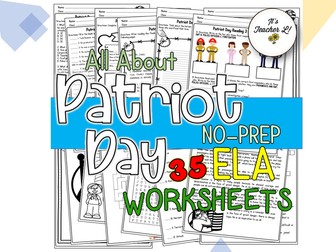 Patriot Day No-Prep ELA Worksheets