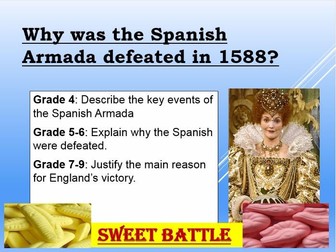 The Spanish Armada sweet battle! GCSE Elizabethan England.