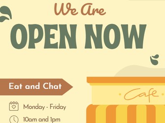 Early years Cafe Signs for Money