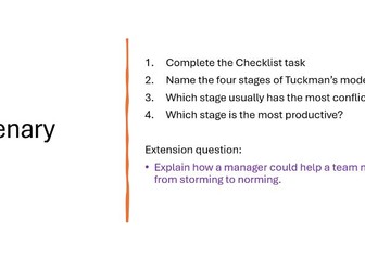 Tuckman's Team Development Model