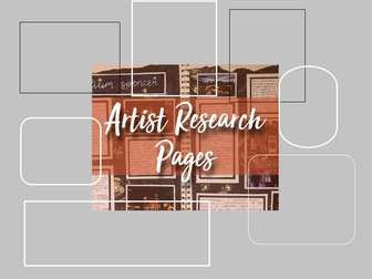 Artist's Research Template A4