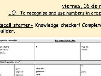 Year 7 Spanish- Lesson 5- to say how old you are