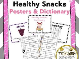 Healthy Snacks Vocabulary Posters and Dictionary