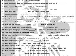 Parks 1 Page BW Worksheet