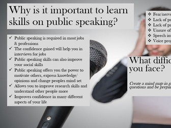 Public Speaking Lessons/Workshop