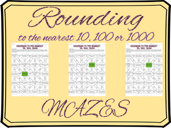 Rounding to the nearest 10, 100 and 1000 mazes