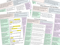 Love poetry through the ages Pre-1900 Anthology notes | Teaching Resources