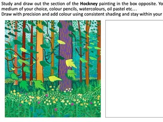 Artist David Hockney Worksheet - Cover Lesson