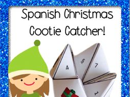 Christmas Navidad Spanish Fortune Teller Cootie Catcher Speaking Activity