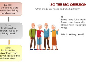 Year 8 Lesson- Elderly diet needs