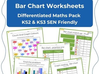 Bar Charts Worksheets – Differentiated Maths / Science Pack (KS2 & KS3 SEN Friendly)
