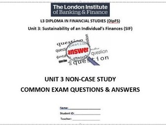 DipFS U3 COMMON EXAM QUESTIONS AND ANSWERS