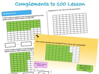 Year 3 Addition and Subtraction - Complements to 100 Lesson
