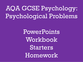 AQA GCSE Psychology: Psychological Problems Topic Bundle