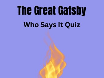 The Great Gatsby Who Says It Quiz