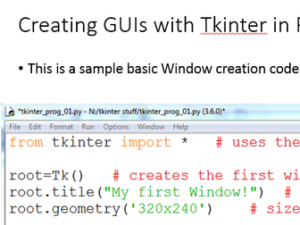 Simple intro to using tkinter to create GUI with Python