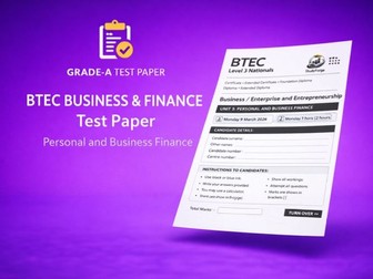 Unit-3 Predicted BTEC Level 3 Personal and Business Finance 2026