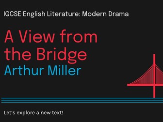 A View From The Bridge (Edexcel IGCSE Modern Drama)