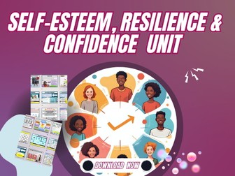 Self-esteem, resilience and confidence PSHE lessons KS3 KS4