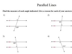 parallel lines – GCSE maths worksheet | Teaching Resources