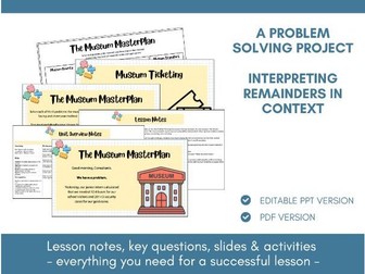 Division & Remainders Project | Real Life | Lesson Notes, Slides & Activities