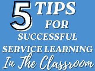 5 Tips For Successful Service Learning A3 Poster