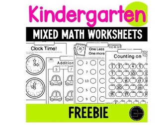 Kindergarten Math Worksheets Counting Addition and Subtraction up to 10