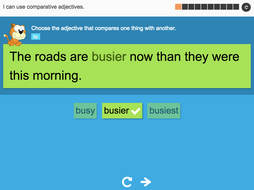 I can use comparative adjectives - Interactive Activity - Year 3 Spag