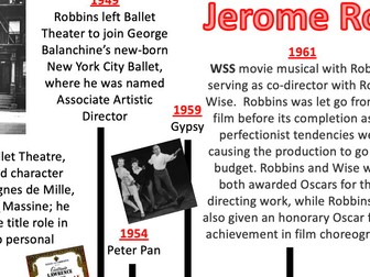 A Level Dance Jerome Robbins American Jazz Dance Life Timeline