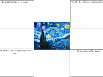 Van Gogh Research Sheet