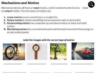 DT KS3 Mechanisms and Forces. 10 lesson project. Slides and Booklet.