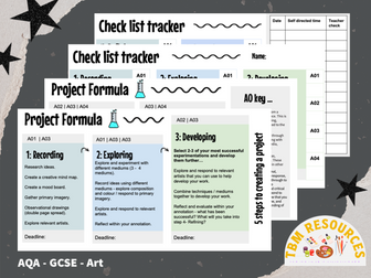 AQA GCSE Art Project formula & Tracker