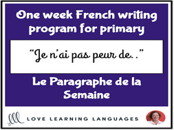 Le paragraphe de la semaine #4 - French primary writing program ...