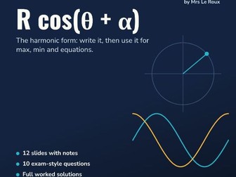 R cos(θ + α), the Harmonic form