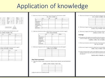 C3 - Reacting Masses Scaffolded Questions