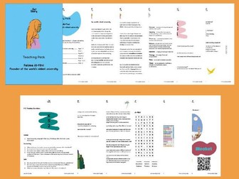 Fatima Al-Fihri: One page story, Comprehension Qs KS1+2, Blooket, word search + more!