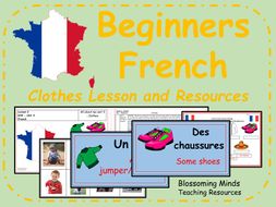French lesson and resources - Clothes - les vêtements - KS2