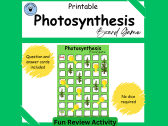 PHOTOSYNTHESIS REVIEW ACTIVITY BOARD GAME *PRINTABLE*