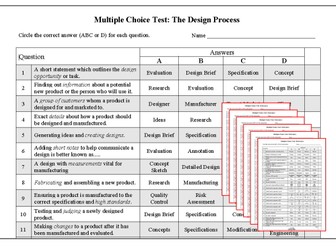 Multiple Choice: Design, Technology and Engineering (6 Pack)