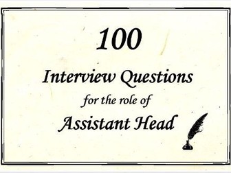 100+ Interview Questions for the role of Assistant Head