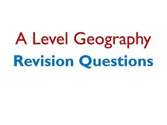 OCR A Level Geography Question Pack