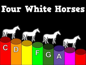 Four White Horses - Boomwhacker Video and Sheet Music