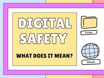 Digital Safety PowerPoint and Worksheet