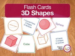 3D Shapes | Flash Cards | Teaching Resources