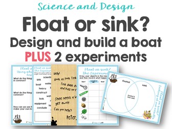 Cross Curricular Float and Sink Experiment