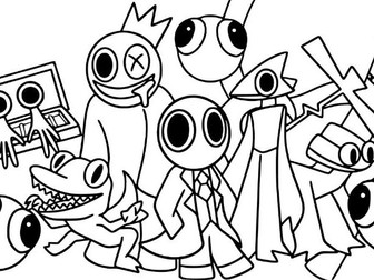 Coloring Fun with Rainbow Friends Coloring Pages Coloring Pages