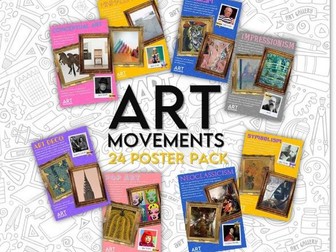 Art Movements- Collection of Posters covering 24 art movements/genres
